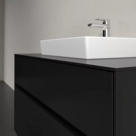 Тумба під раковину Villeroy & Boch Collaro 100х50 см із підсвічуванням МДФ чорний матовий лак C016B0PD