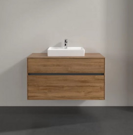 Тумба под раковину Villeroy & Boch Collaro 100х50 см с подсветкой ДСП дуб канзас C016B0RH