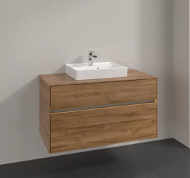 Тумба под раковину Villeroy & Boch Collaro 100х50 см с подсветкой ДСП дуб канзас C016B0RH