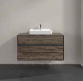 Тумба под раковину Villeroy & Boch Collaro 100х50 см с подсветкой ДСП каменный дуб  C016B0RK