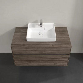 Тумба под раковину Villeroy & Boch Collaro 100х50 см с подсветкой ДСП каменный дуб  C016B0RK