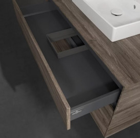 Тумба под раковину Villeroy & Boch Collaro 100х50 см с подсветкой ДСП каменный дуб  C016B0RK