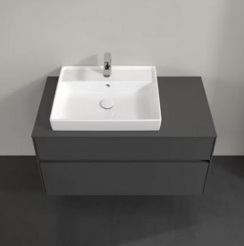 Тумба під раковину Villeroy & Boch Collaro 100х50 см із підсвічуванням МДФ глянсовий сірий C017B0FP