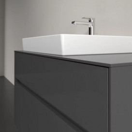 Тумба під раковину Villeroy & Boch Collaro 100х50 см із підсвічуванням МДФ глянсовий сірий C017B0FP