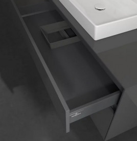 Тумба під раковину Villeroy & Boch Collaro 100х50 см із підсвічуванням МДФ глянсовий сірий C017B0FP