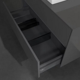 Тумба під раковину Villeroy & Boch Collaro 100х50 см із підсвічуванням МДФ глянсовий сірий C017B0FP