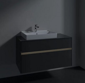 Тумба під раковину Villeroy & Boch Collaro 100х50 см із підсвічуванням МДФ глянсовий сірий C017B0FP