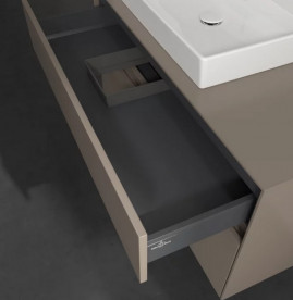 Тумба під раковину Villeroy & Boch Collaro 100х50 см із підсвічуванням ДСП трюфель сірий C017B0VG