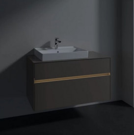 Тумба під раковину Villeroy & Boch Collaro 100х50 см із підсвічуванням ДСП трюфель сірий C017B0VG