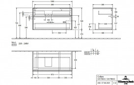 Тумба под раковину Villeroy & Boch Collaro 100х50 см с подсветкой ДСП дуб аризона C017B0VH