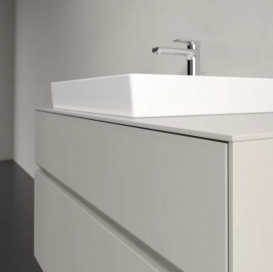 Тумба под раковину Villeroy & Boch Collaro 100х50 см с подсветкой ДСП мягкий серый C017B0VK