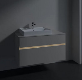 Тумба под раковину Villeroy & Boch Collaro 100х50 см с подсветкой ДСП мягкий серый C017B0VK