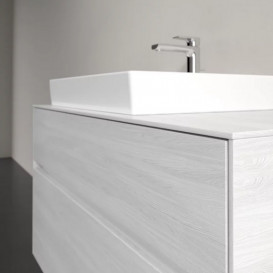 Тумба под раковину Villeroy & Boch Collaro 100х50 см с подсветкой ДСП белое дерево C017B0E8