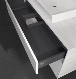 Тумба под раковину Villeroy & Boch Collaro 100х50 см с подсветкой ДСП белое дерево C017B0E8