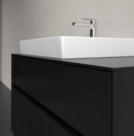 Тумба під раковину Villeroy & Boch Collaro 100х50 см із підсвічуванням МДФ чорний матовий лак C017B0PD