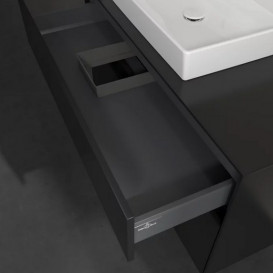 Тумба під раковину Villeroy & Boch Collaro 100х50 см із підсвічуванням МДФ чорний матовий лак C017B0PD