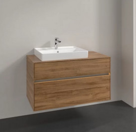 Тумба под раковину Villeroy & Boch Collaro 100х50 см с подсветкой ДСП дуб канзас C017B0RH