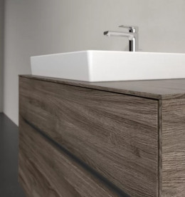 Тумба под раковину Villeroy & Boch Collaro 100х50 см с подсветкой ДСП каменный дуб C017B0RK