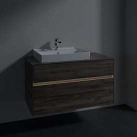 Тумба под раковину Villeroy & Boch Collaro 100х50 см с подсветкой ДСП каменный дуб C017B0RK