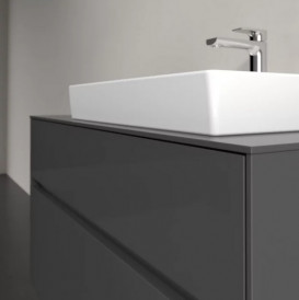 Тумба под раковину Villeroy & Boch Collaro 100х50 см с подсветкой МДФ глянцевый серый C018B0FP