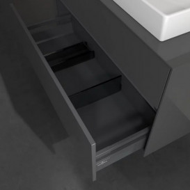 Тумба под раковину Villeroy & Boch Collaro 100х50 см с подсветкой МДФ глянцевый серый C018B0FP