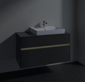 Тумба под раковину Villeroy & Boch Collaro 100х50 см с подсветкой МДФ глянцевый серый C018B0FP