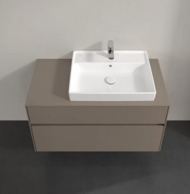 Тумба під раковину Villeroy & Boch Collaro 100х50 см із підсвічуванням ДСП трюфель сірий C018B0VG