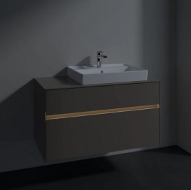 Тумба під раковину Villeroy & Boch Collaro 100х50 см із підсвічуванням ДСП трюфель сірий C018B0VG