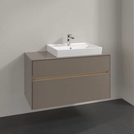 Тумба під раковину Villeroy & Boch Collaro 100х50 см із підсвічуванням ДСП трюфель сірий C018B0VG