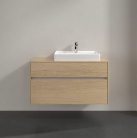 Тумба под раковину Villeroy & Boch Collaro 100х50 см с подсветкой ДСП северный дуб C018B0VJ