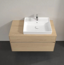 Тумба под раковину Villeroy & Boch Collaro 100х50 см с подсветкой ДСП северный дуб C018B0VJ