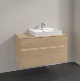 Тумба под раковину Villeroy & Boch Collaro 100х50 см с подсветкой ДСП северный дуб C018B0VJ