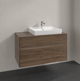 Тумба под раковину Villeroy & Boch Collaro 100х50 см с подсветкой ДСП дуб аризона C018B0VH