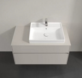 Тумба под раковину Villeroy & Boch Collaro 100х50 см с подсветкой ДСП мягкий серый C018B0VK