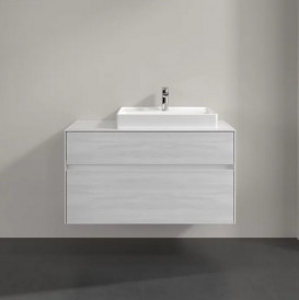 Тумба під раковину Villeroy & Boch Collaro 100х50 см із підсвічуванням ДСП біле дерево C018B0E8