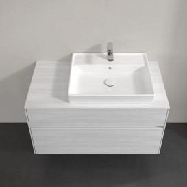 Тумба під раковину Villeroy & Boch Collaro 100х50 см із підсвічуванням ДСП біле дерево C018B0E8