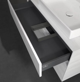 Тумба під раковину Villeroy & Boch Collaro 100х50 см із підсвічуванням ДСП біле дерево C018B0E8