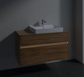 Тумба под раковину Villeroy & Boch Collaro 100х50 см с подсветкой ДСП дуб канзас C018B0RH