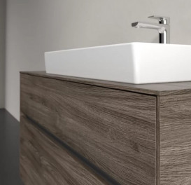 Тумба под раковину Villeroy & Boch Collaro 100х50 см с подсветкой ДСП каменный дуб C018B0RK