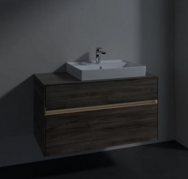 Тумба под раковину Villeroy & Boch Collaro 100х50 см с подсветкой ДСП каменный дуб C018B0RK