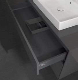 Тумба под раковину Villeroy & Boch Collaro 100х50 см с подсветкой МДФ глянцевый серый C019B0FP
