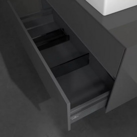 Тумба под раковину Villeroy & Boch Collaro 100х50 см с подсветкой МДФ глянцевый серый C019B0FP