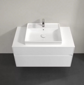 Тумба под раковину Villeroy & Boch Collaro 100х50 см с подсветкой ДСП матовый белый C019B0MS