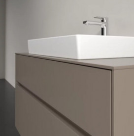 Тумба под раковину Villeroy & Boch Collaro 100х50 см с подсветкой ДСП трюфель серый C019B0VG