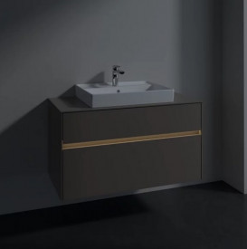 Тумба под раковину Villeroy & Boch Collaro 100х50 см с подсветкой ДСП трюфель серый C019B0VG