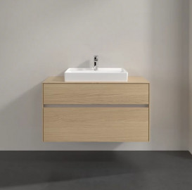 Тумба под раковину Villeroy & Boch Collaro 100х50 см с подсветкой ДСП северный дуб C019B0VJ