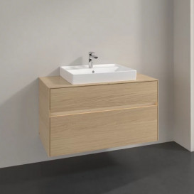 Тумба под раковину Villeroy & Boch Collaro 100х50 см с подсветкой ДСП северный дуб C019B0VJ