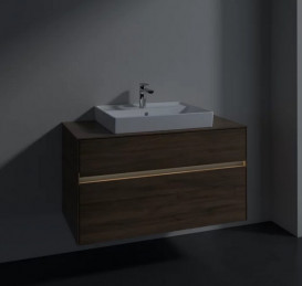 Тумба под раковину Villeroy & Boch Collaro 100х50 см с подсветкой ДСП дуб аризона C019B0VH