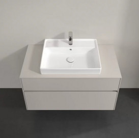 Тумба под раковину Villeroy & Boch Collaro 100х50 см с подсветкой ДСП мягкий серый C019B0VK