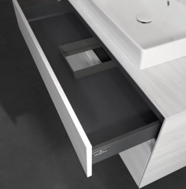 Тумба под раковину Villeroy & Boch Collaro 100х50 см с подсветкой ДСП белое дерево C019B0E8